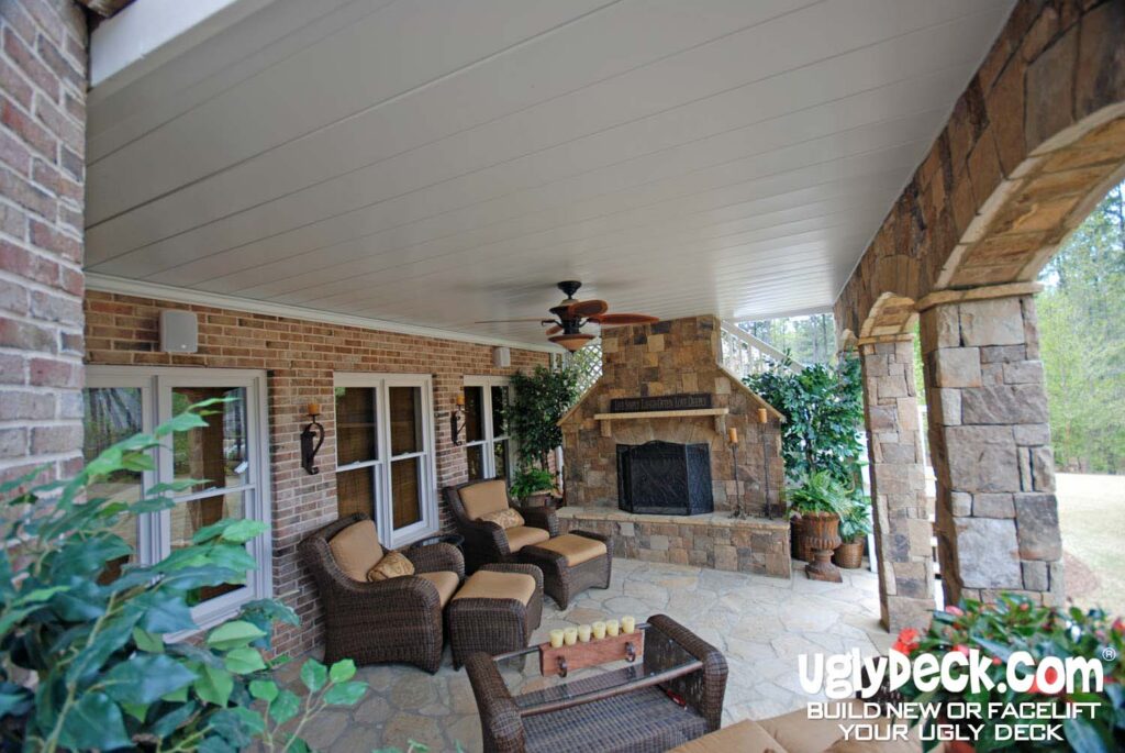 Custom deck with chairs