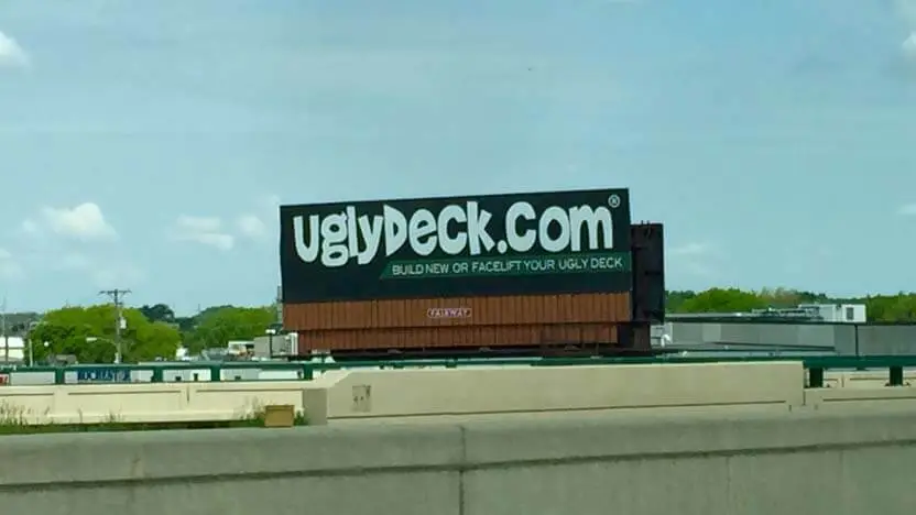 One of UglyDeck.com's Billboards in the city